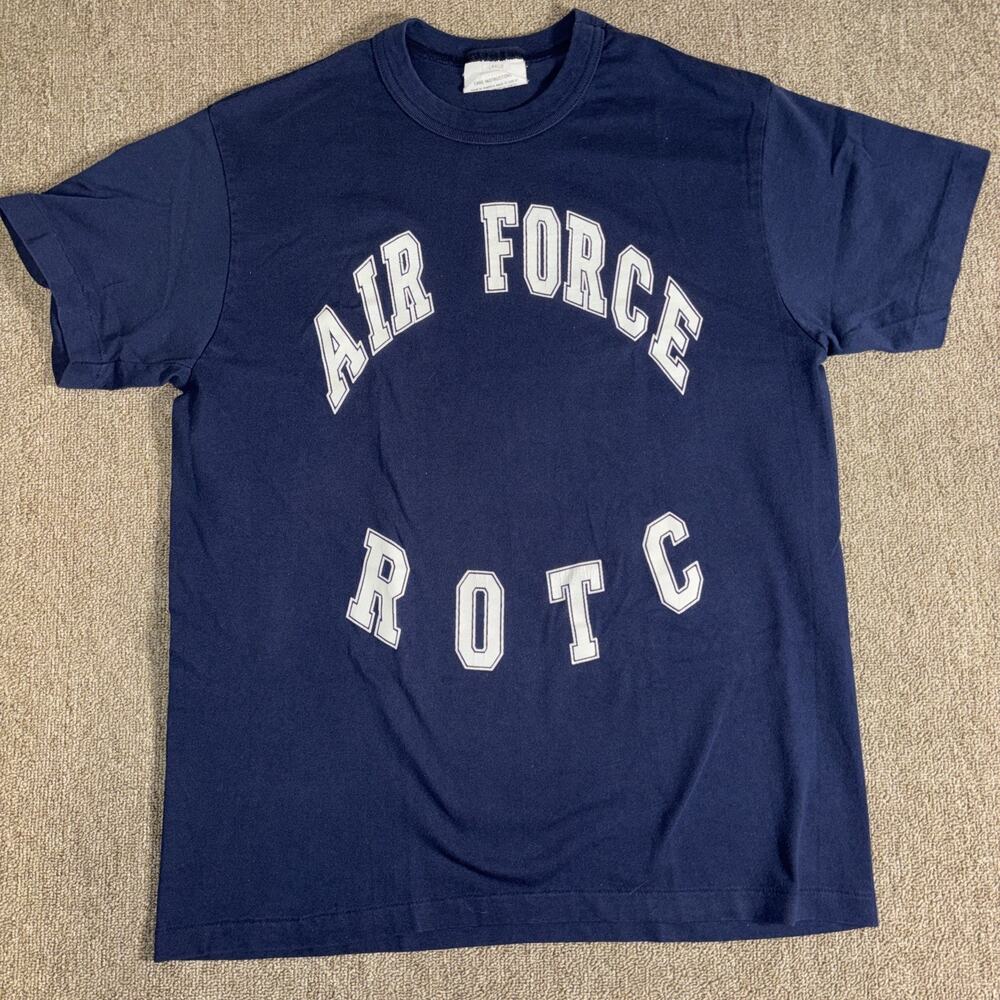 Vintage Air Force ROTC Authentic T-shirt Large Single Stitch Blue Military